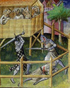 XVth century tournament with long sword